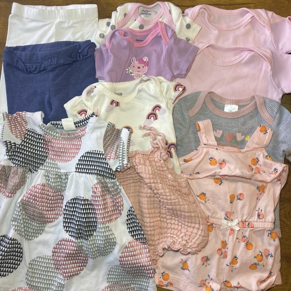 Baby Girl Clothes 3-6 months lot 11 Piece Bundle
